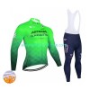 Tenue Maillot M/L + Collant à Bretelles Hiver Thermal Fleece 2022 Astana Qazaqstan Team N003